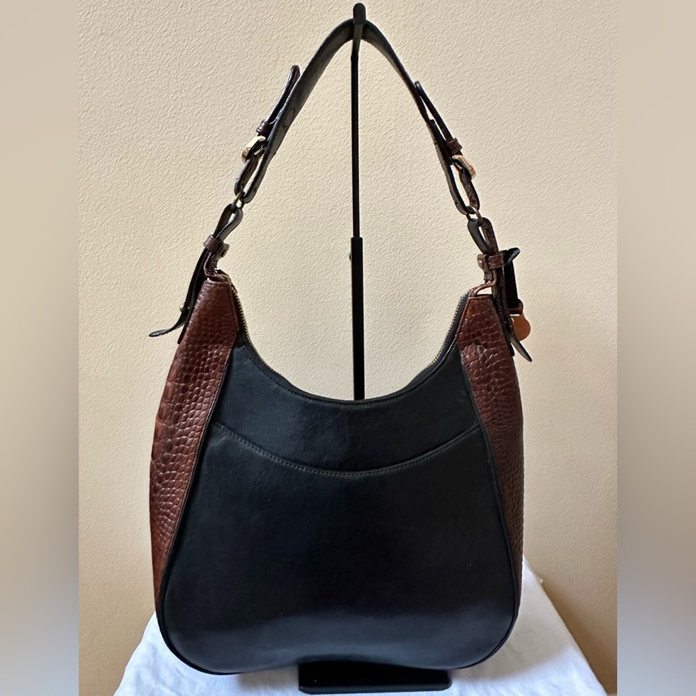 Brahmin Black and Brown Shoulder Bag